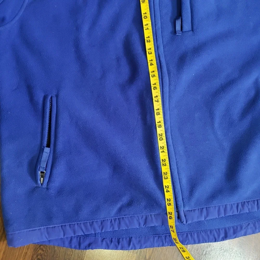 Duluth Trading Co Blue Full Zip Fleece Hoodie Reinforced Work Jacket Mens XL